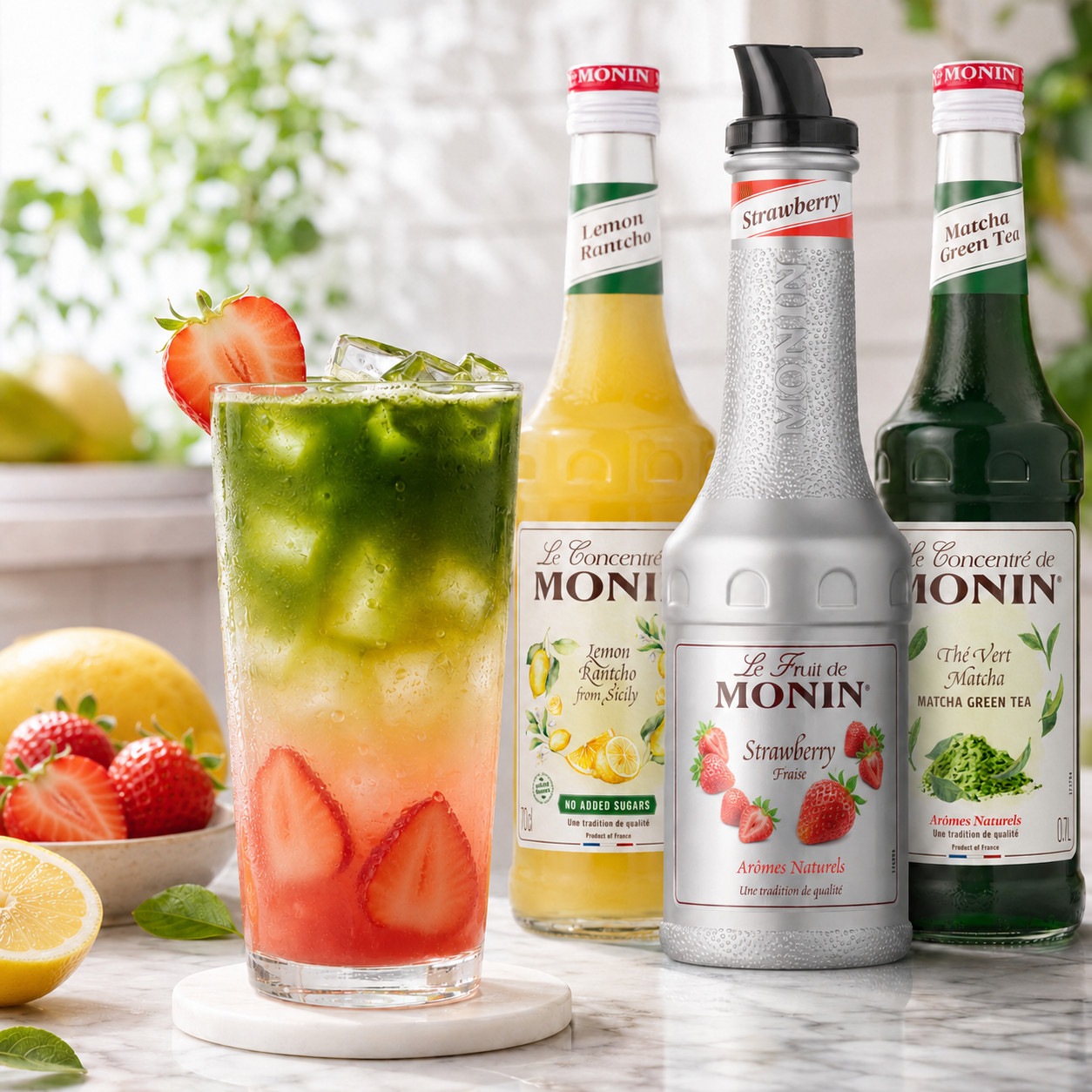 Monin matcha limonada