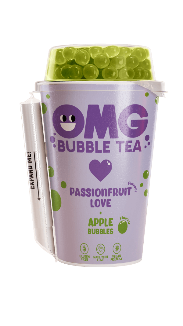 OMG Bubble tea Pasijonka/boba Zeleno jabolko