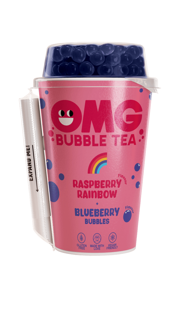 OMG Bubble tea Malina / boba Borovnica